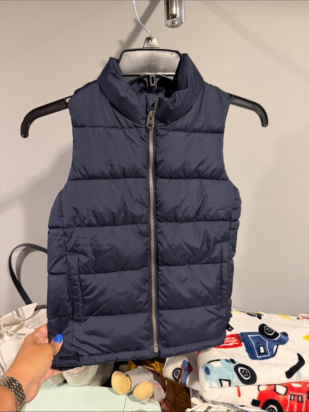 GAP Navy Quilted Puffer Vest for Kids